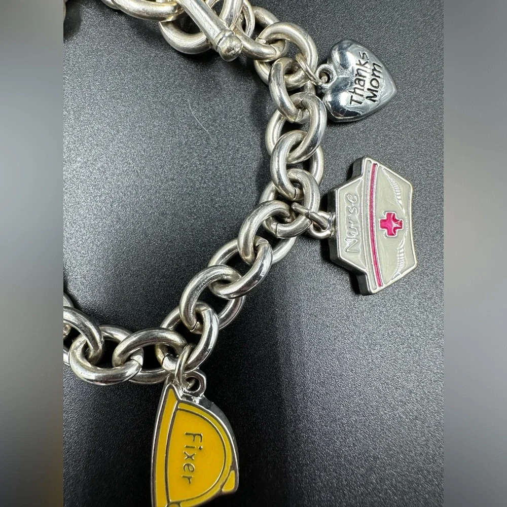 Vintage Hallmark Enamel Mother’s Hats Charm Bracelet Mothers Day
